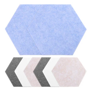 8 Pcs Hexagonal Felt Bulletin Board Wall Tile Adhesive Sheet Tiles - Picture 1 of 12