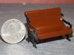 Dollhouse Miniature Garden Park Bench 1:24 half inch scale D53 Dollys Gallery - Picture 1 of 3