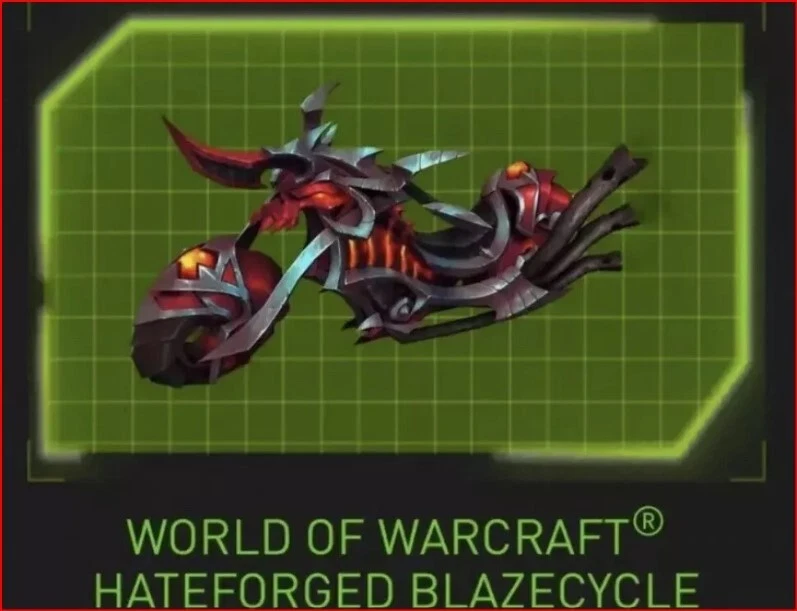 Hateforged Blazecycle World of Warcraft Reittier Promo Code Mountain Dew Global - Bild 1 von 1