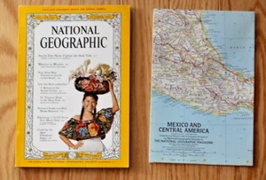 National Geographic octubre de 1961 y mapa; México; Vietnam; cenote; el hombre más antiguo - Imagen 1 de 11