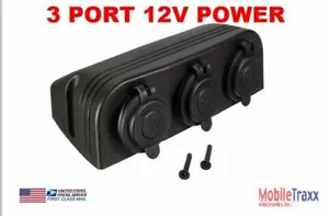 Marine 12V-24V 3-WAY Waterproof Boat-Car-RV-ATV Power Socket - Picture 1 of 5