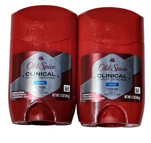 2 Pack Old Spice Clinical Sweat Defense Fresh 72hr Deodorant 1.7oz - Picture 1 of 1