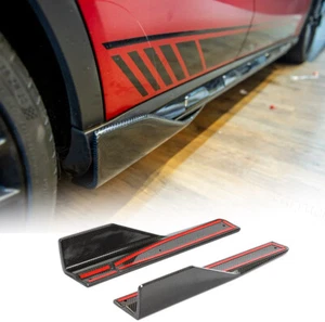 2PCS REAL CARBON Side Skirts Splitter Lip Fins For Benz GLA250 GLA45 2015-19 - Bild 1 von 12