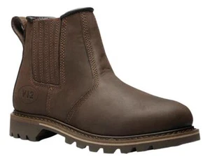 V12 Rancher Mens Dealer Pull On Work Style Non-Safety Ankle Boots - Picture 1 of 5