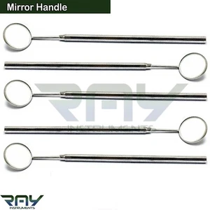 Set of 5 Dental Mouth Mirror With Handle Oral Teeth Cleaning Inspection Tools - Picture 1 of 5