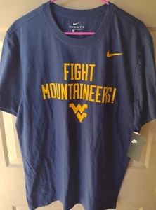 NUEVA CAMISA NIKE WEST VIRGINIA LUCHA MONTAÑEROS AZUL MARINO TALLA GRANDE - Imagen 1 de 3