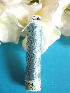 279B/ Beautiful Bobbin of Pure Silk Thread Gutermann Sky Blue N° 196 - Picture 1 of 1
