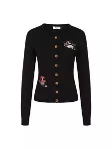 Woodland Mushroom Cardigan Banned Apparel Retro Christmas Vintage 1950s Winter - Picture 1 of 8