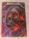 Nice Small Metallica Metal Sign With Skull Art Looks Cool 7 3/4 X 11 3/4 Inches