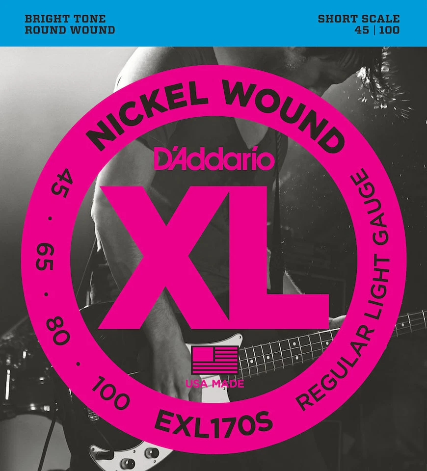 Cuerdas para bajo D'Addario EXL170S heridas de níquel, ligeras, 45-100, escala corta Foto 1 de 1