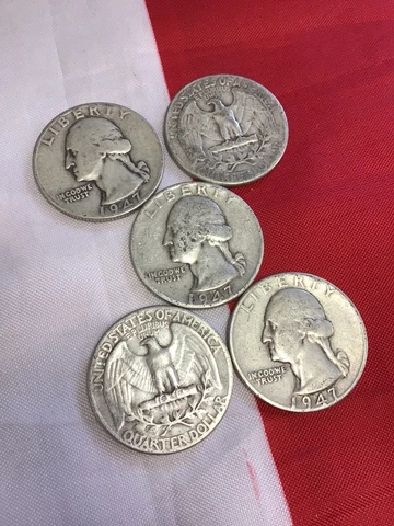 1947-p Washington Quarter Average Grade of Coin You Will Receive is Photographed Cover