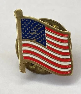 American Flag Lapel Pin Red White Blue Accessory - Picture 1 of 3