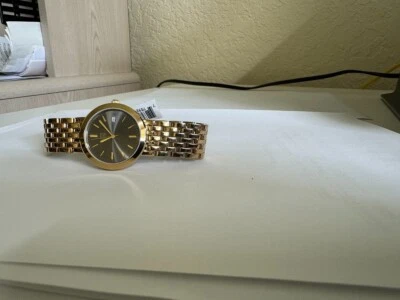 NOS Men's ESQ by Movado E5201  Yellow gold tone watch 35mm - Image 1 of 4