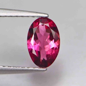 0.74 Cts Natural Rubelite Oval Cut Pink Color Loose Gemstones - Foto 1 di 5