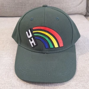 UH University Of Hawaii Rainbow Warriors Snap Back Green Hat Cap EUC - Picture 1 of 12