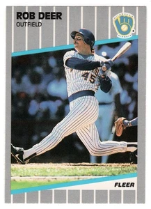 Rob Deer - Milwaukee Brewers (MLB Baseball Card) 1989 Fleer # 184 - Mint - Picture 1 of 1