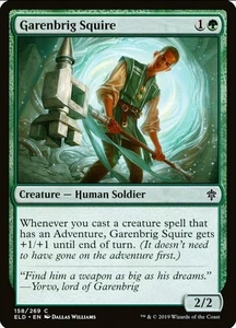 X 1 Garenbrig Squire NM-M Throne of Eldraine ELD 158 MTG Magic The Gathering - Bild 1 von 2
