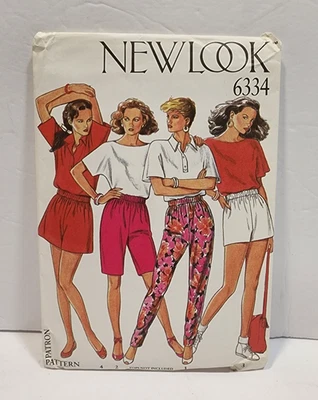 New Look 6334 Sewing Pattern Shorts bermudas Pants Uncut sz 8-18 - Image 1 of 3