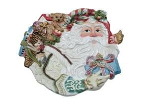 Fitz & Floyd Enchanted Holiday Santa Plate Platter Wall Hanging 10” Christmas - Bild 1 von 14