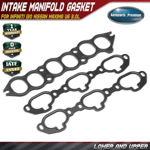 Lower & Upper Engine Intake Manifold Gasket Kit for Infiniti I30 Nissan Maxima - Picture 1 of 11