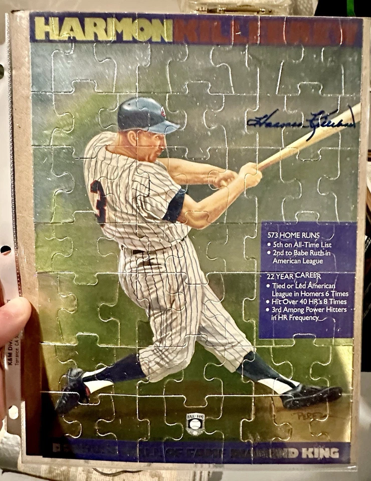 RARO y ÚNICO Harmon Killebrew 1991 Firmado Donruss Hoja Puzzle Minnesota Twins Foto 1 de 3
