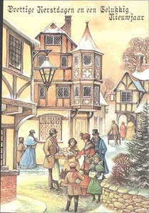 FELIZ NAVIDAD Y FELIZ AÑO NUEVO, Países Bajos - POSTAL VINTAGE - Imagen 1 de 2