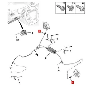 Attache Câble Frein de Stationnement pour Citroën C5 Peugeot 508 – 471911 - Imagen 1 de 10