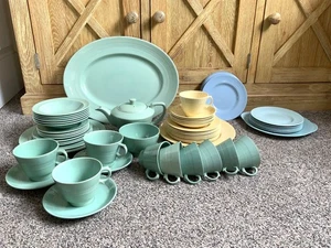 Vintage Woods Ware BERYL, IRIS, JASMINE Pale Green 1940s/1950s Multi Listing - Picture 1 of 55