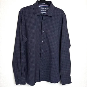 Camisa Cactus Hombre Elastizada Abotonada Talla X-Grande Azul Marino Manga Larga  - Imagen 1 de 12