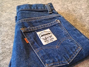 Levi's Orange Tab Logo Patch High Waist Vintage Jeans Women's Tag Size 26 x 32 - Picture 1 of 9