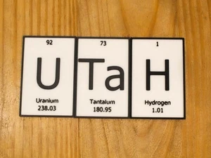UTaH | Periodic Table of Elements Wall, Desk or Shelf Sign - Picture 1 of 9