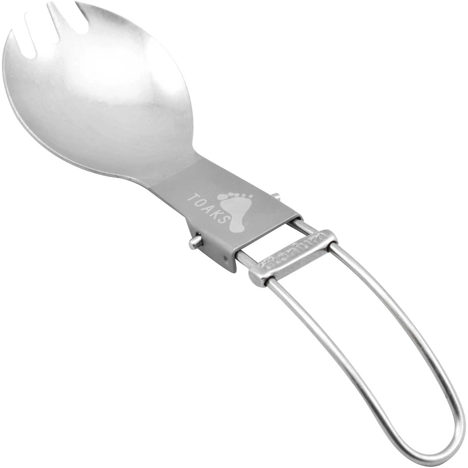 TOAKS Titanium Lightweight Folding Spork SLV-06 - Outdoor Camping - Image 1 of 1