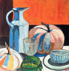 NEW ORIGINAL OIL PAINTING 30cm X 30cm STILL LIFE DRAWING SKETCH ART By Artist - Picture 1 of 5