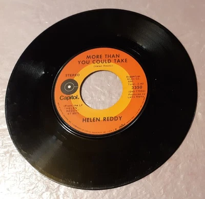 Helen Reddy More That I Can Take/I Am Woman Capitol Record 7" Vinyl Record 45rpm Foto 1 de 2