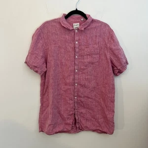 Baird Mcnutt linen murano men’s button down size large pink - Picture 1 of 8