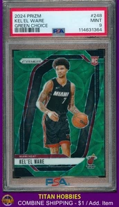 2024 Panini Prizm Choice GREEN Choice Rookie #248 Kel'el Ware Prizm RC /8 PSA 9 - Picture 1 of 2