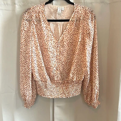 Top Joie Mujer Pequeño Lunares Transparente Manga Globo Recortado Metálico Boho 17641 Foto 1 de 4