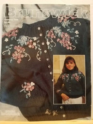 Brunswick 0906 FLORA VICTORIANA 1990 8pg knit pattern leaflet  2 unique designs - Image 1 of 4