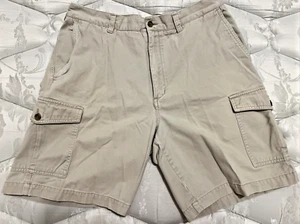 Savane 100% Cotton Khaki Beige Tan Cargo Casual Shorts Men's Size 34 - Picture 1 of 7