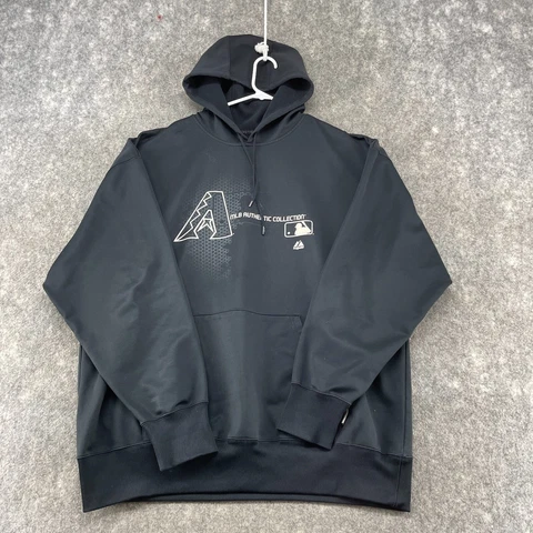 Arizona Diamondbacks Sweater Mens 2XL Black Authentic Collection Hoodie Majestic Cover