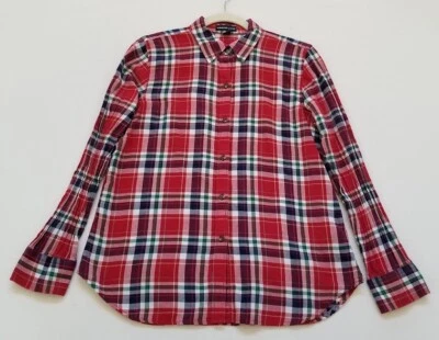 Camisa con botones American Living para mujer mediana M multicolor a cuadros manga larga Foto 1 de 4