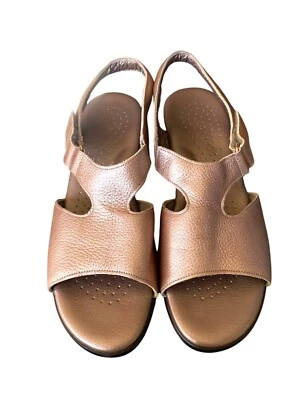 SAS Suntimer Sandals Shoes Womens Size 9 9M Bronze Leather Strappy Adjustable - Image 1 of 4