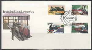 Australia Scott 707-10 FDC - Locomotive a vapore - Foto 1 di 1