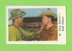 1962 Dutch Gum Card (1-200) #58 Dean Martin and Ricky Nelson