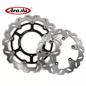 fit Suzuki DRZ400SM 2005-2023 DR-Z400SM Arashi Black Front Rear Brake Disc Rotor - Foto 1 di 13