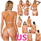 US Women's Bikini Swimsuit Brazilian Bra Top with String Underwear Bathing Suit