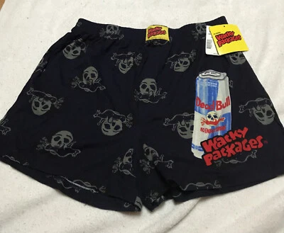 WACKY PACKAGES BOXER SHORTS DEAD BULL RED BULL PARODY TOPPS LICENSED L 36-38 NWT - Image 1 of 4