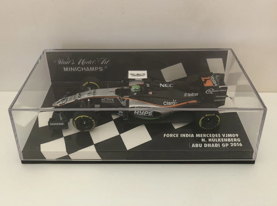 Minichamps F1 Force India VJM09 2016 Nico Hulkenberg 1/43 Conversion AbuDhabi GP - Immagine 1 di 1