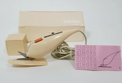VTG Singer Electric Scissors In Original Case Directions Tested Working - Image 1 of 4