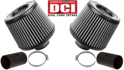 Burger Motorsports N54 DCI Dual Cone Intake BMW 135i 335i 535i Z4 WHITE FILTERS - Image 1 of 4